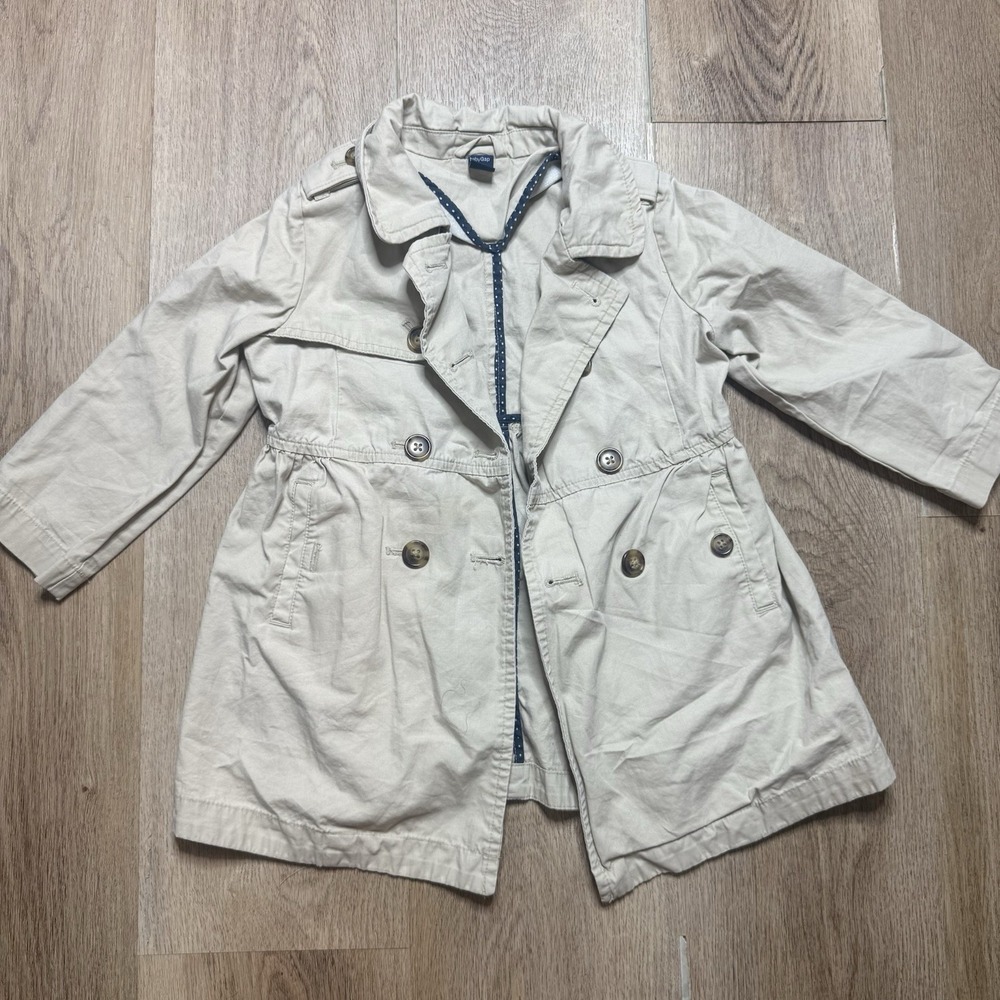 Gap Kids Girls Spring/Fall/Summer Trench Coat 3Y 100% Cotton